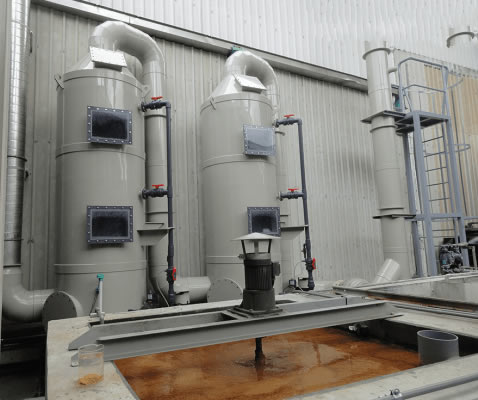 Các thành phần chính của hệ thống xử lý mùi Acid Các thành phần chính của hệ thống xử lý mùi Acid